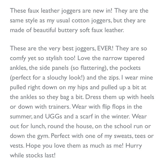 BNWT Faux leather skinny slouch jogger khaki XS - Picture 4 of 5